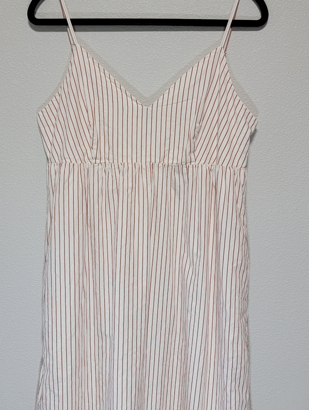 Quince Organic Cotton Sleeveless Maxi Terracotta Stripe Dress - Picture 4 of 9